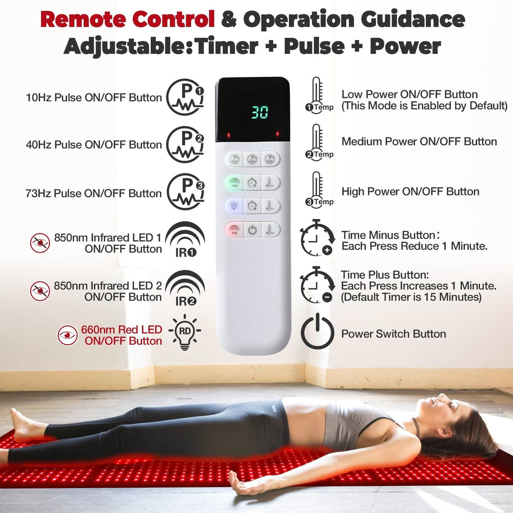 GarveeHome red light therapy mat protective cover and goggles.