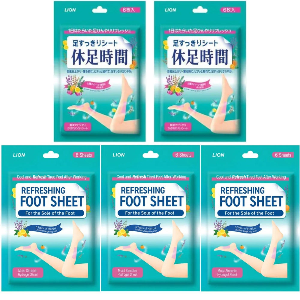 GASHINA STORY Japanese cooling foot patch applied on feet after activity for refreshment.