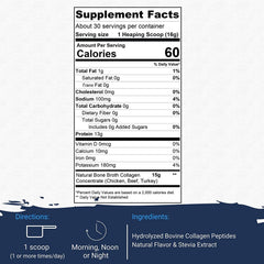 Gaspari Nutrition Bone Broth Collagen label highlights clean, non-GMO formula.
