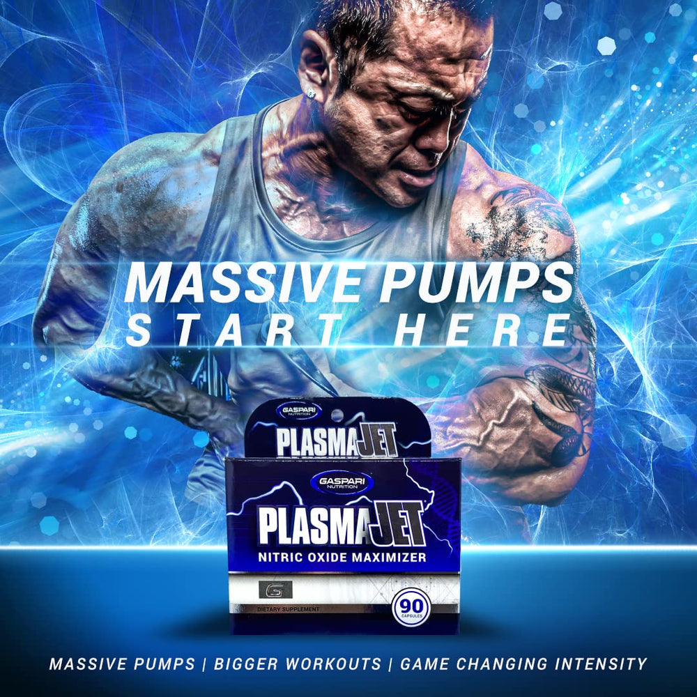 Gaspari Plasmajet label detail reveals usage directions and ingredients.