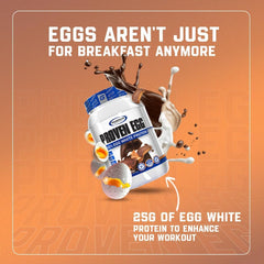 Gaspari Proven Egg white dairy-free symbol confirms lactose-free protein option.
