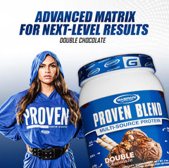Gaspari Proven Blend nutrition panel highlights 24 g protein per serving.