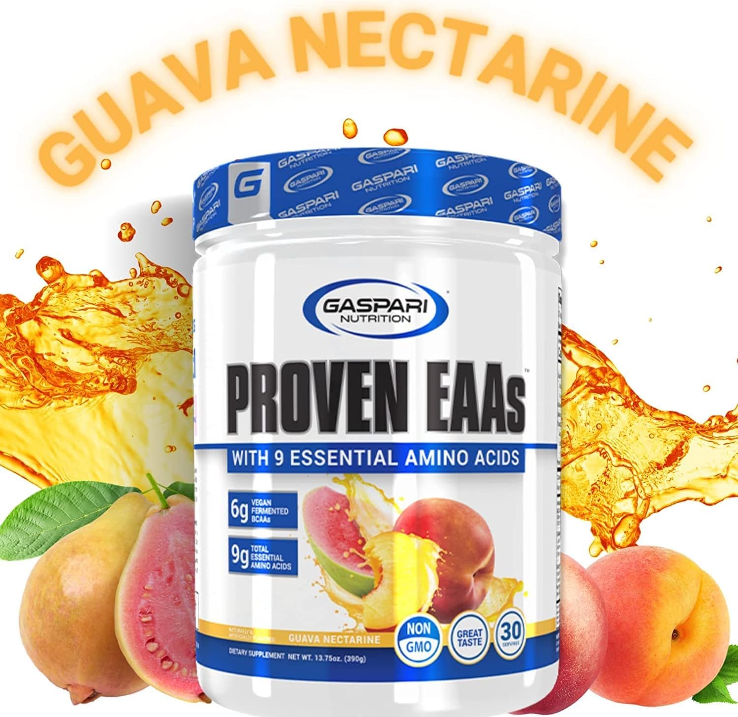 Gaspari Proven EAAs electrolyte matrix panel showing pink Himalayan salt benefits.
