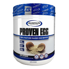 Gaspari Proven Egg bottle pouring, dairy-free protein for convenient daily nutrition.