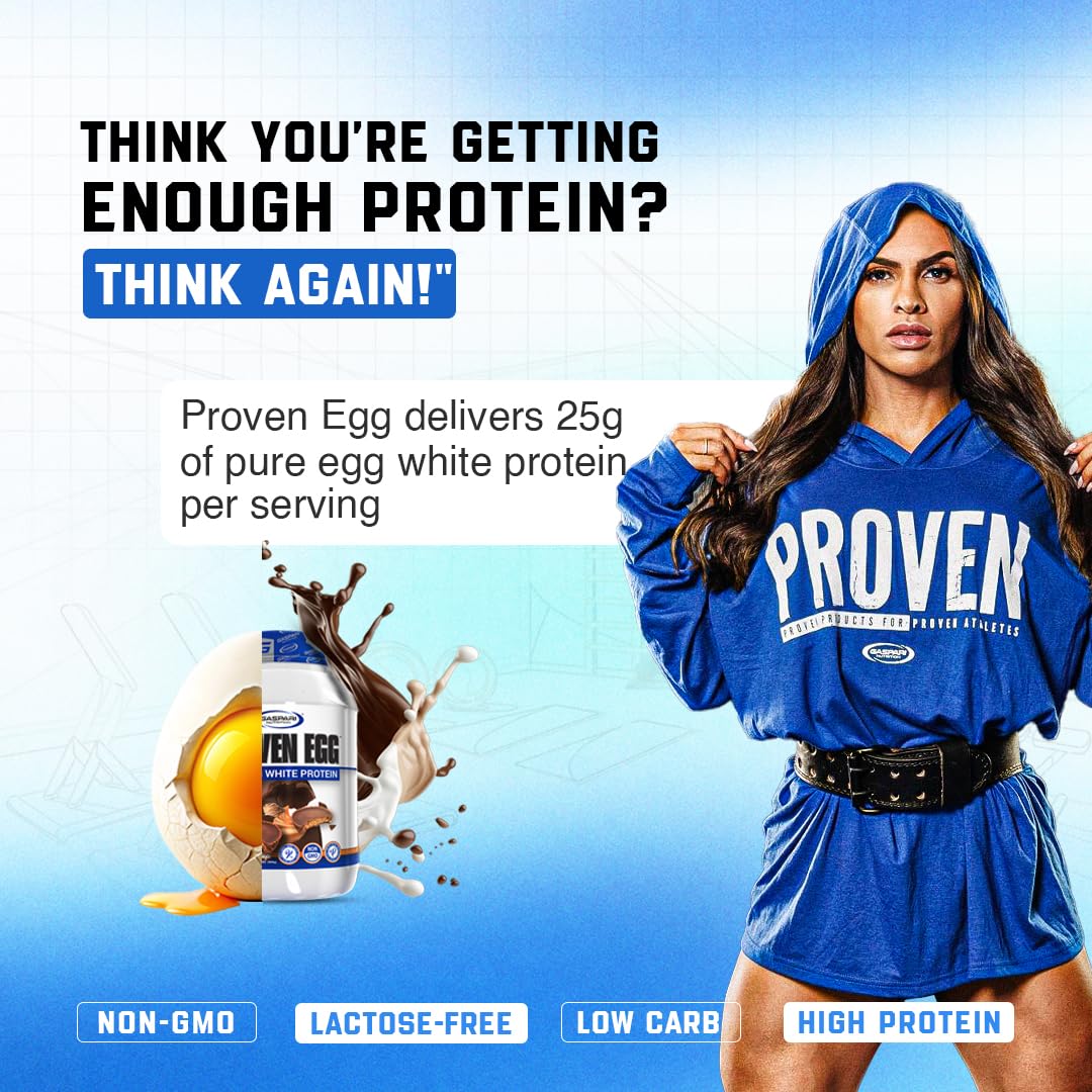 Close up of Gaspari Proven Egg label showing clean ingredients