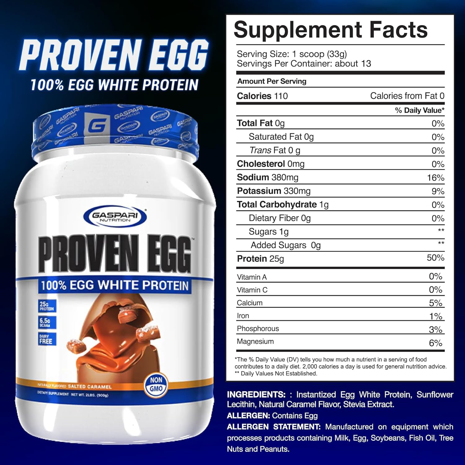 Gaspari Proven Egg being poured into a glass for a smooth shake