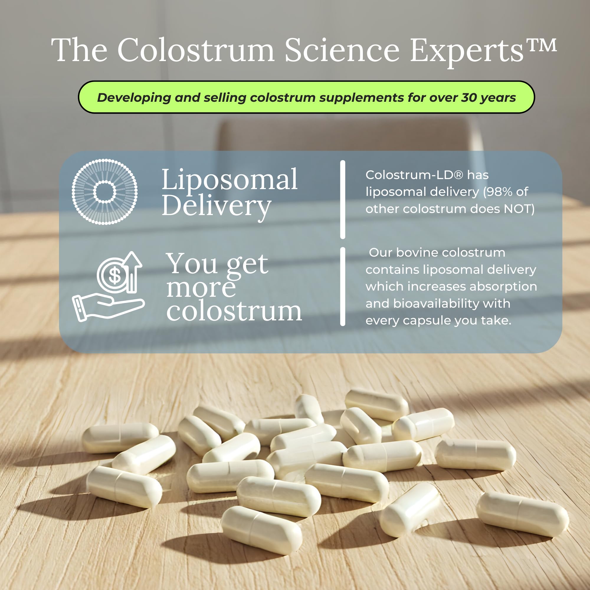 GastroDefense Colostrum-LD packaging with kosher and pasteurized labeling