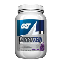 GAT SPORT Carbotein grape bottle front, glycogen loader for training sessions