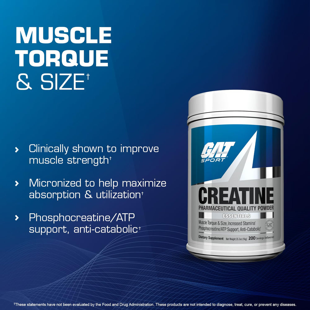 Measuring scoop with GAT SPORT Creatine demonstrates precise dosing.