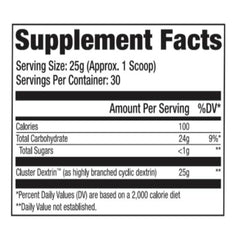 GAT SPORT Cyclic Dextrin scoop shows convenient pre-during-post workout fueling.