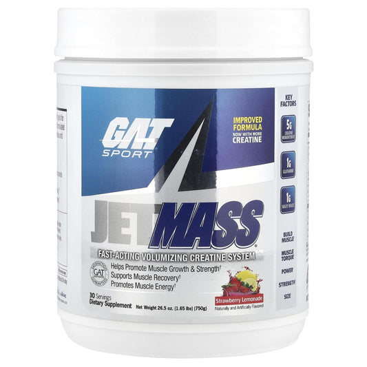 GAT SPORT JetMass bottle closeup showing clean design and zero artificial colors.
