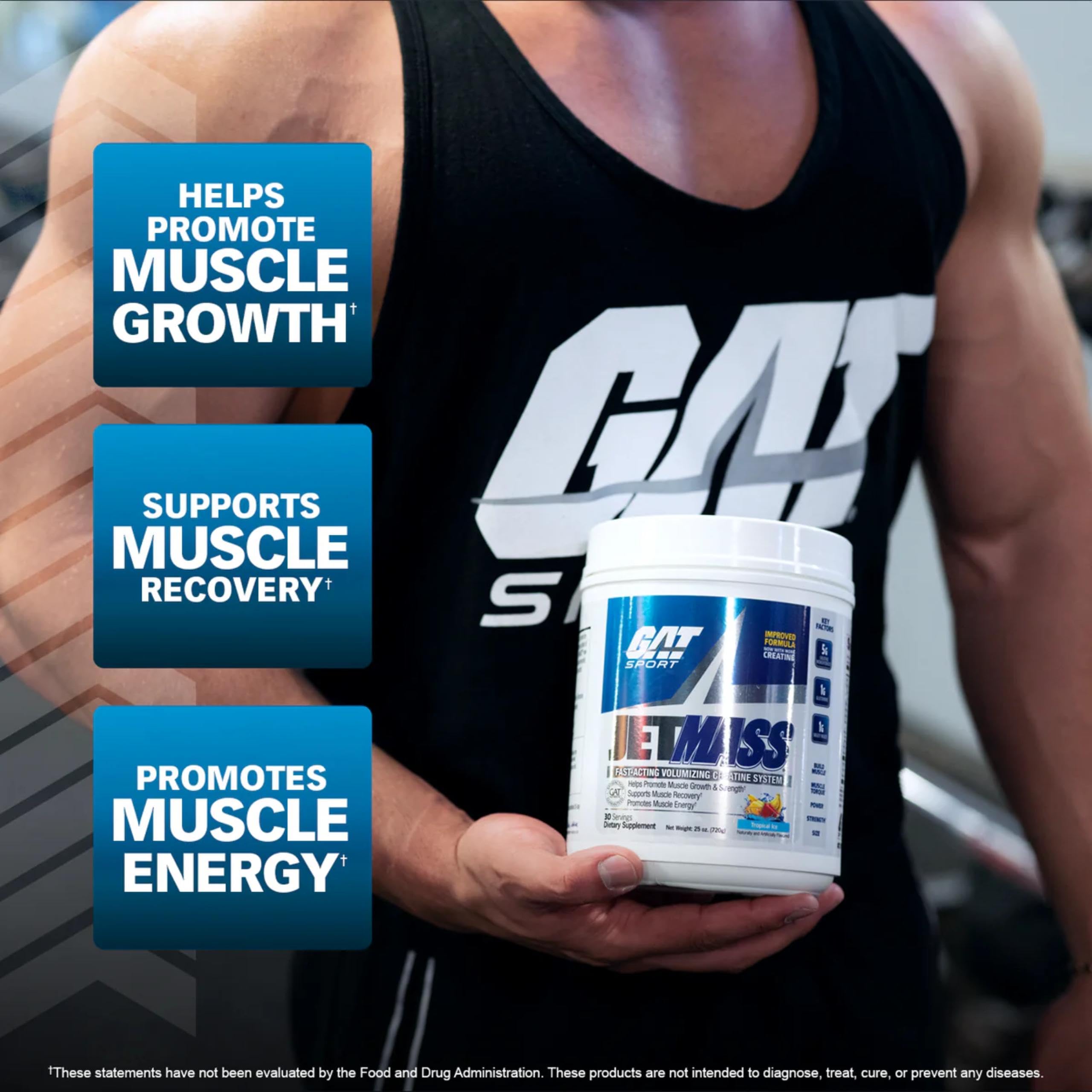 GAT SPORT JetMass Strawberry Lemonade mixed drink after training session.