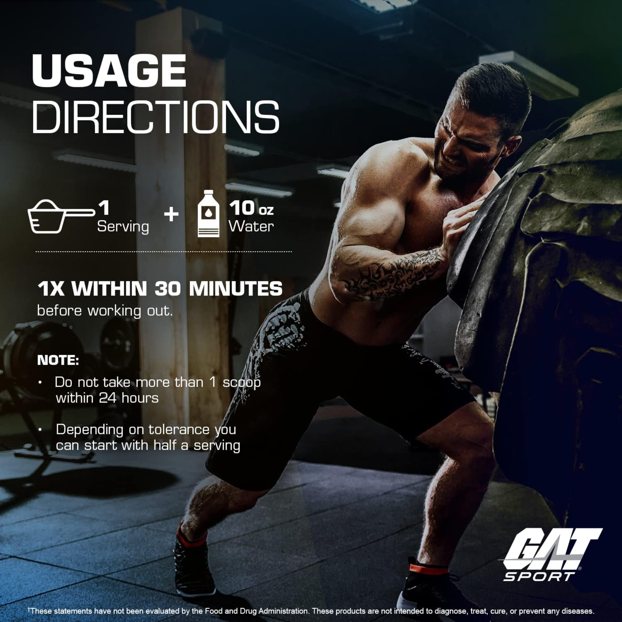 GAT Nitraflex Burn pre-workout routine setup inspires training readiness