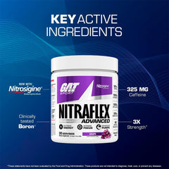 Grape flavor Nitraflex bottle ready for a refreshing pre-workout ritual.