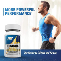 Zinc component symbol beside Testrol Gold ES packaging