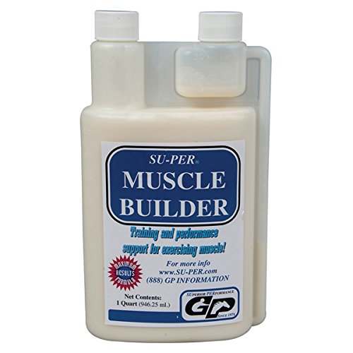 Gateway SU-PER Muscle Builder bottle pour shows the liquid supplement for lean muscle support