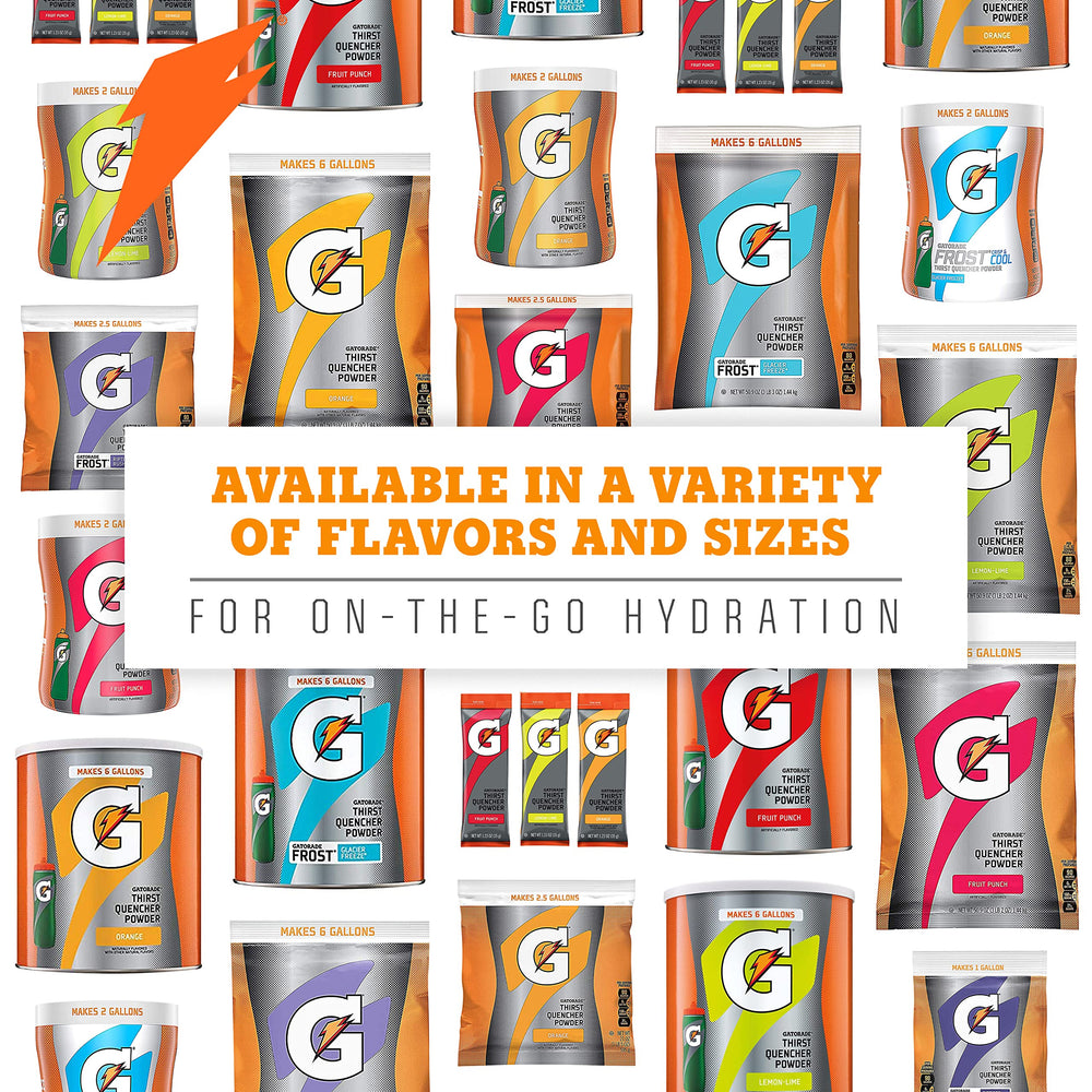Gatorade powder being poured into water to dissolve.