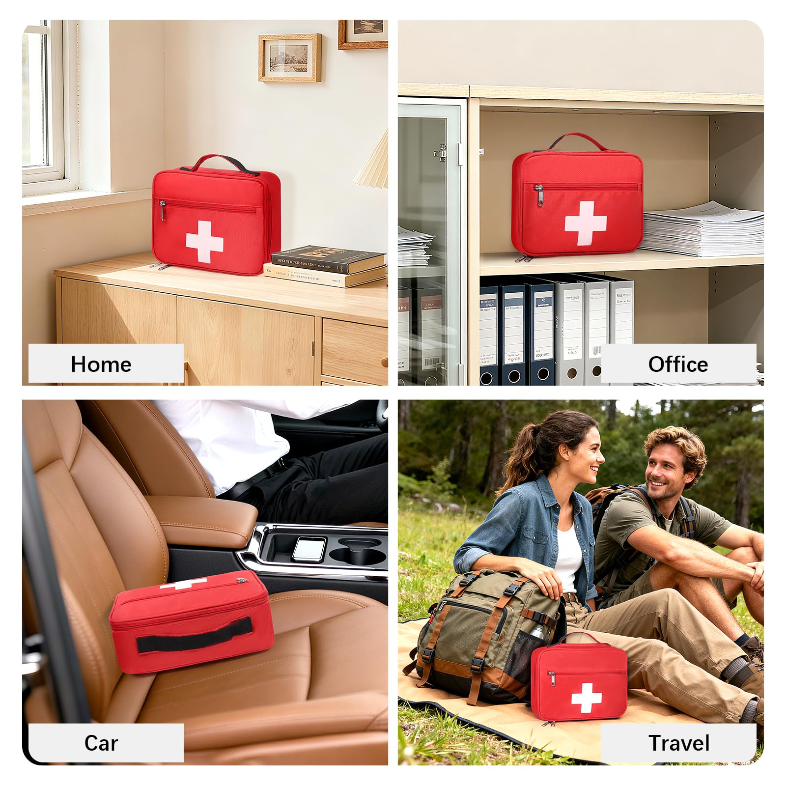 Gatycallaty bright red cross makes quick identification during emergencies.