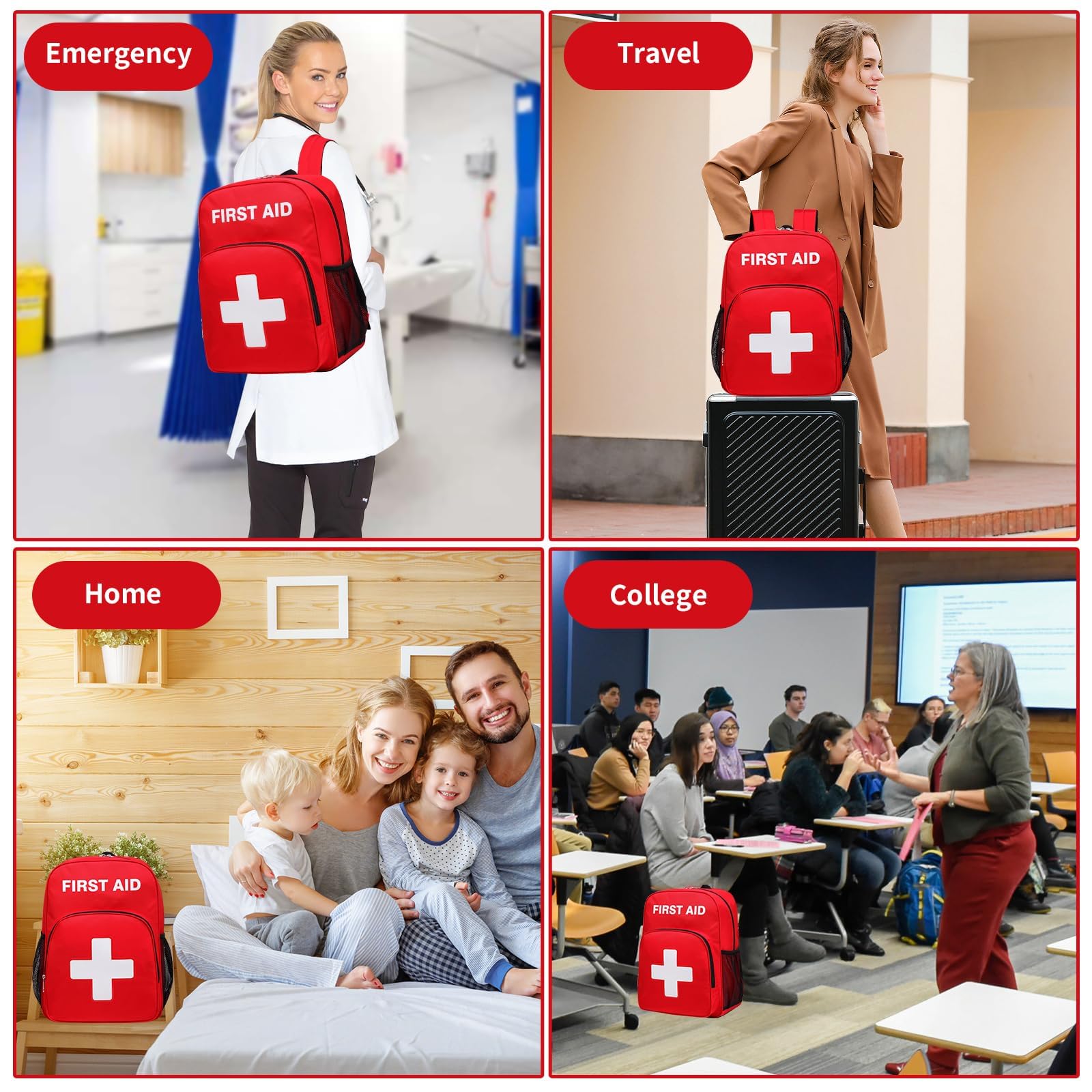 Gatycallaty first aid backpack in use during travel for everyday readiness
