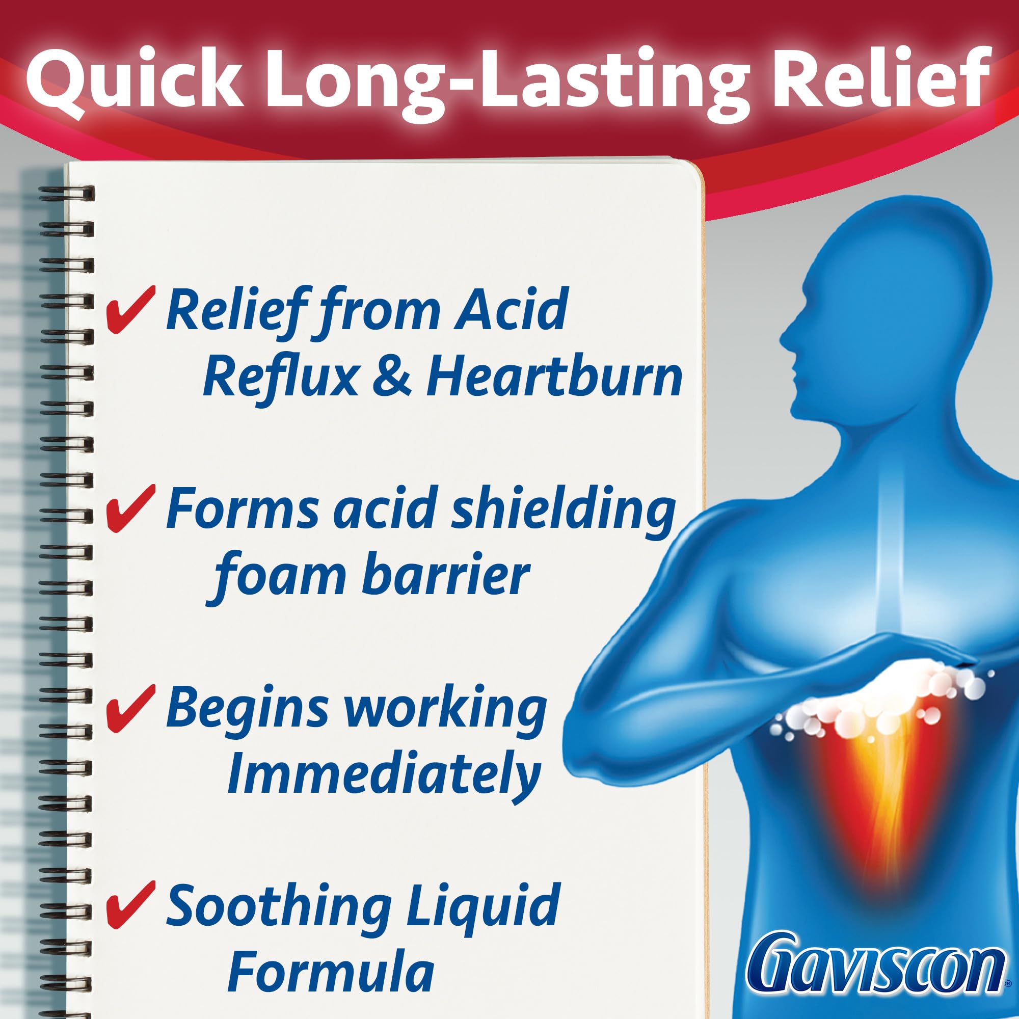 Gaviscon bottle front label with mint details