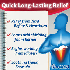 Gaviscon label notes gluten, sugar, lactose, aluminum free