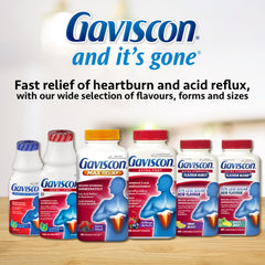 Gaviscon bottle side view emphasizing 600 ml size