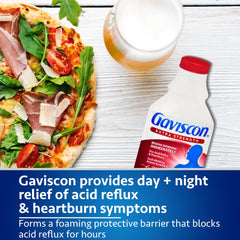 Gaviscon packaging highlights gluten-free and lactose-free benefits