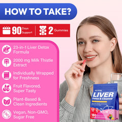 Gayolptian Liver Detox Gummies travel pack showing on-the-go convenience