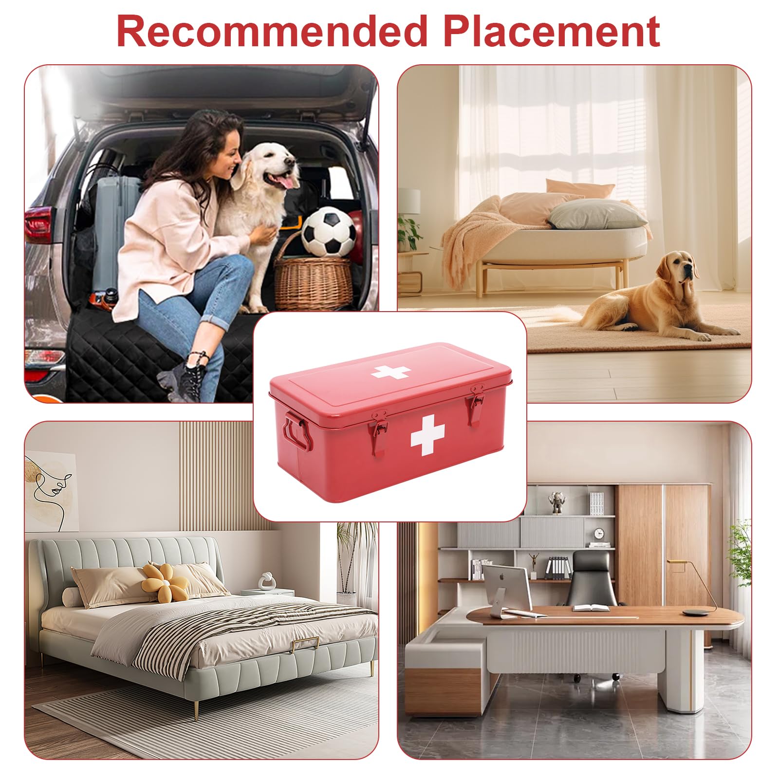 Gdfjiy metal medicine storage with rust-proof finish protects supplies