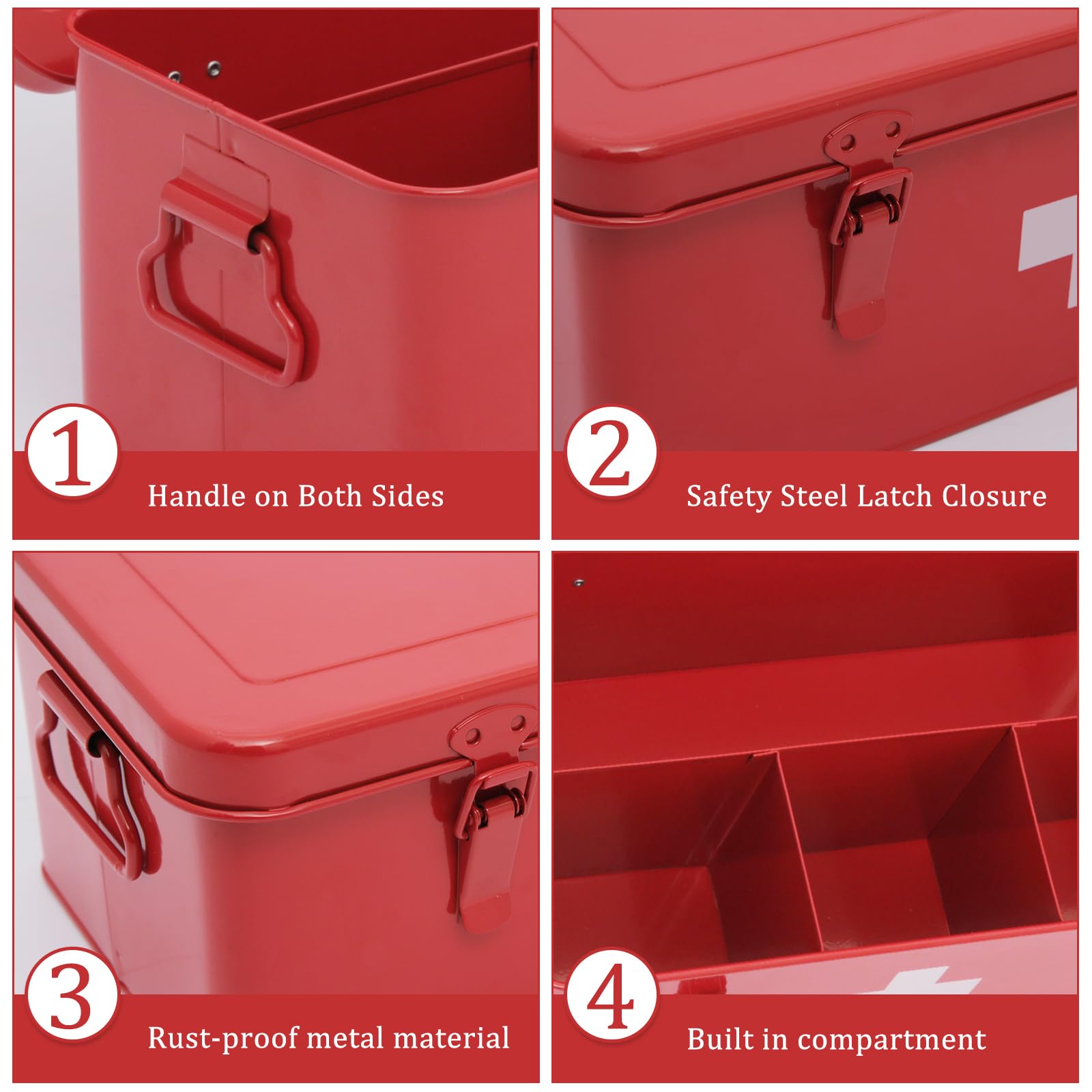 Gdfjiy first aid box safety lock demonstrating childproof feature for safer family storage