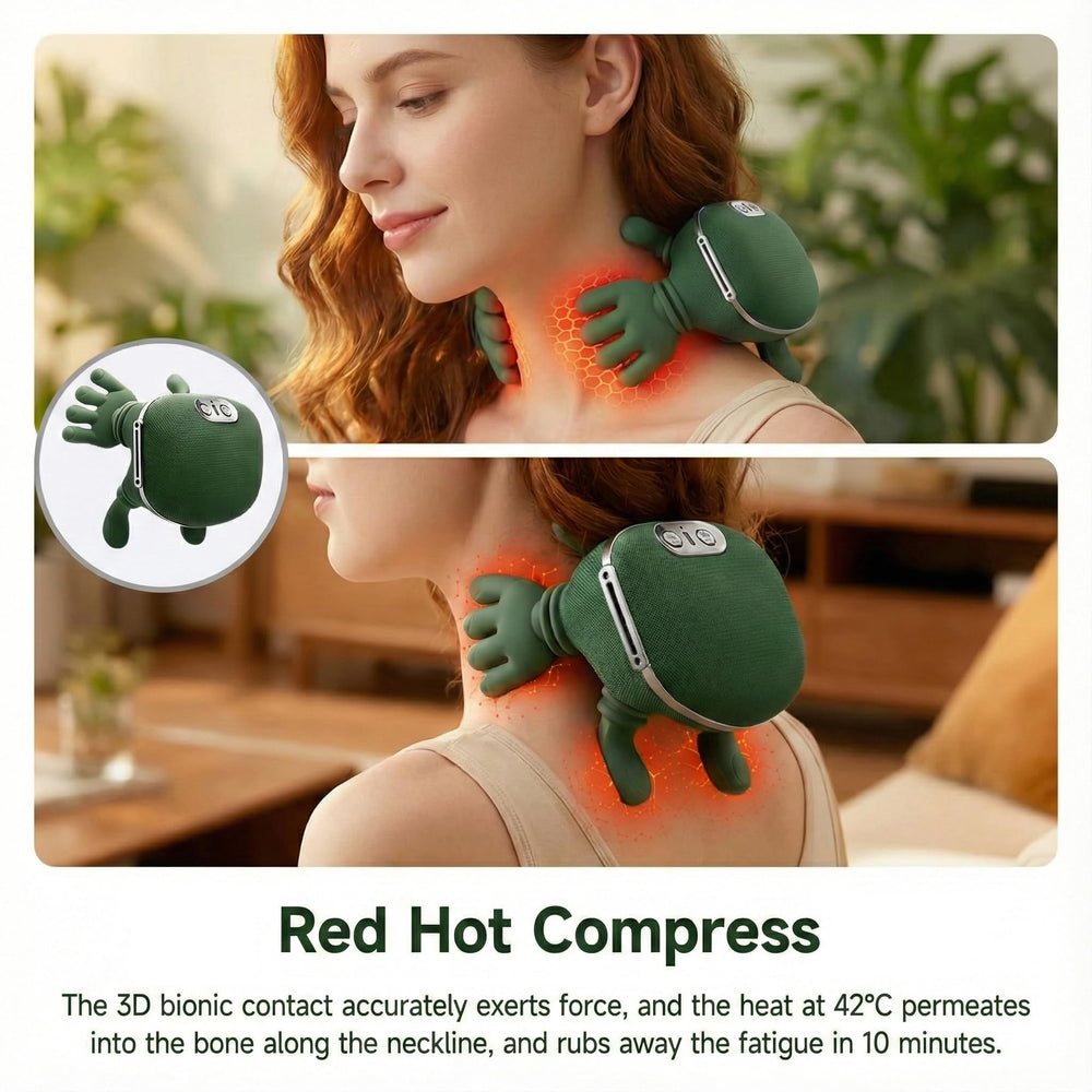 GDHMN neck massager heat function provides soothing warmth for muscle calm.