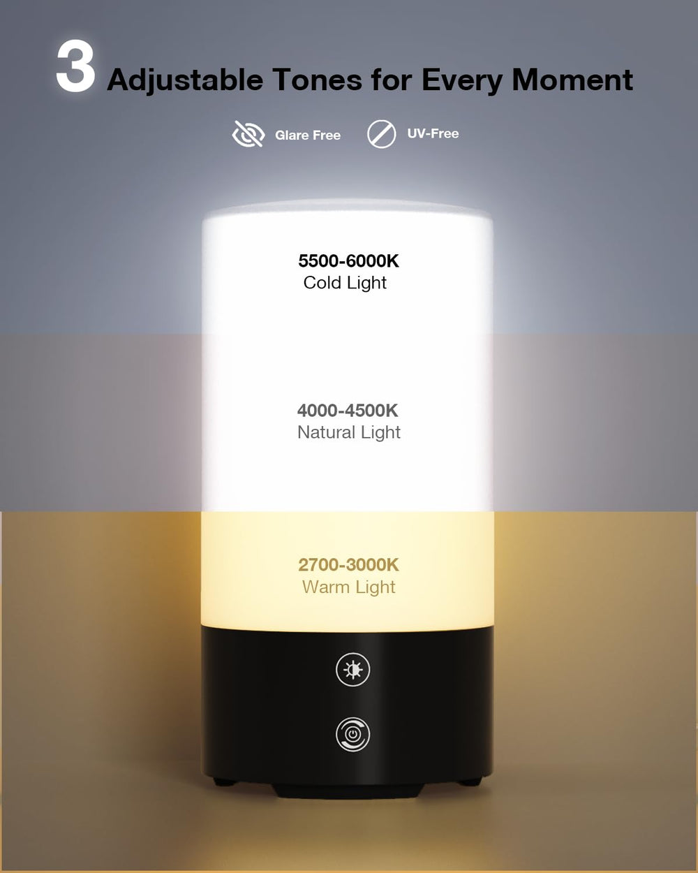 Geecent Sun Lamp brightness control offers multiple levels for any task.