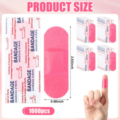 Geiserailie pink 1x3 inch bandage offers high visibility for fast locating.