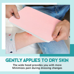 Geiserailie color-design dressing with white front and pink back for orientation
