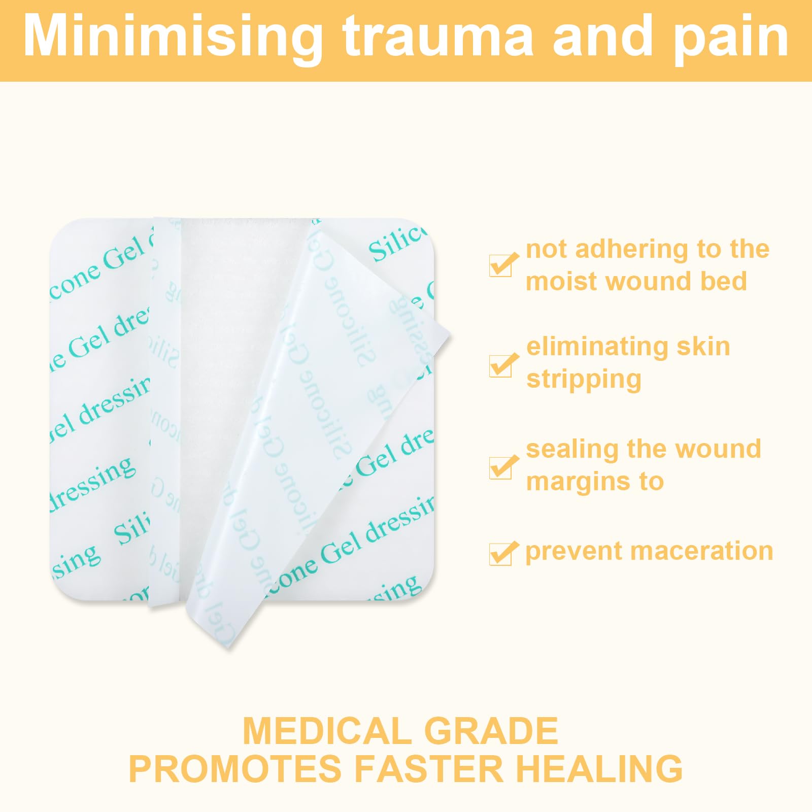 Geiserailie silicone dressing waterproof and breathable for daily wear