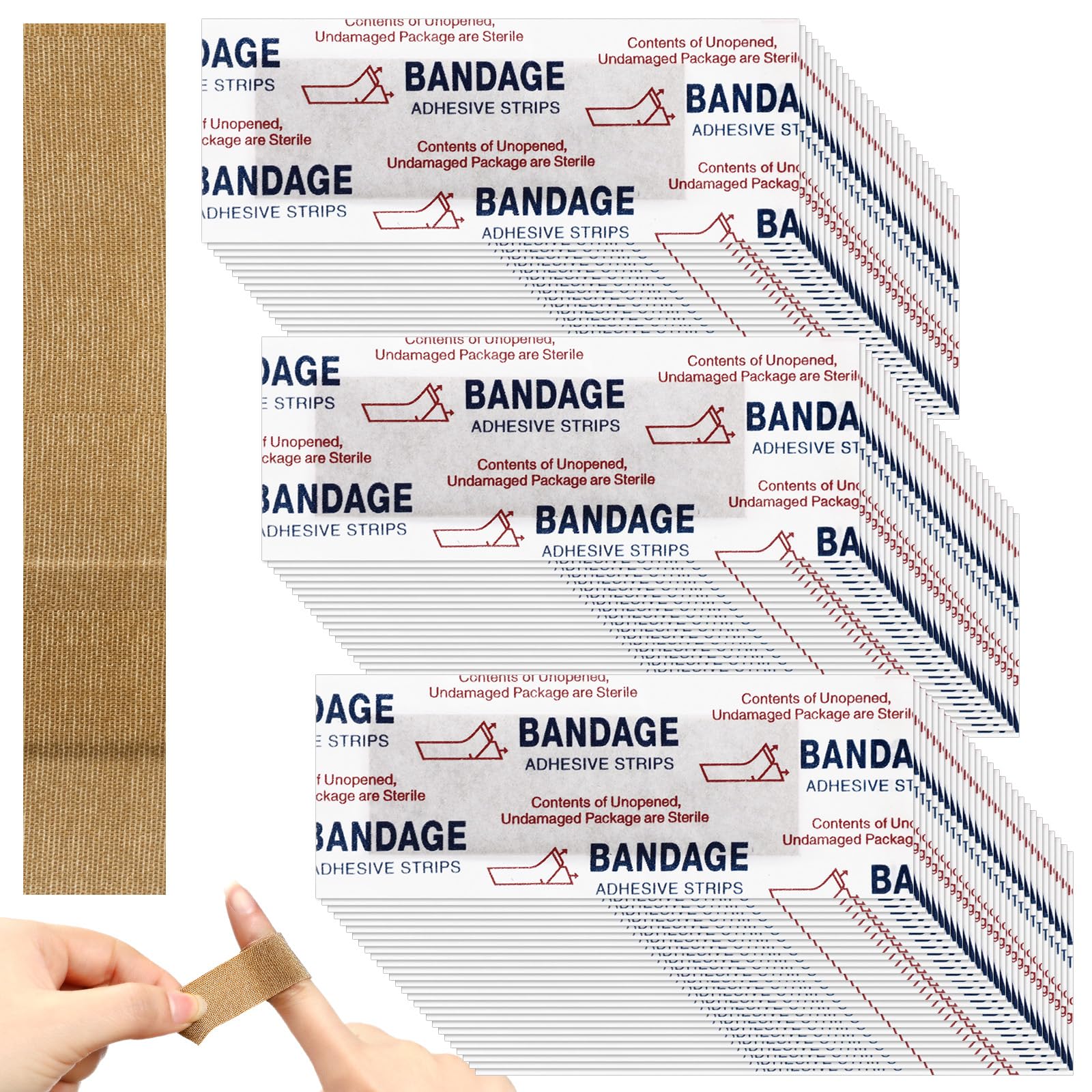 Geiserailie extra-long fabric bandage shown in a 720-pack for versatile first aid use