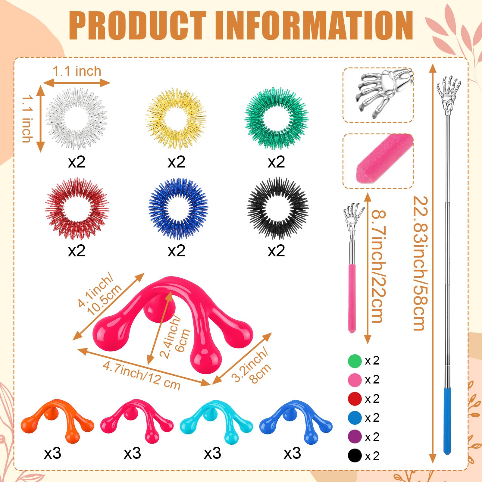 Geiserailie finger massage rings enhance fingertip massage and circulation
