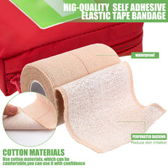 Geiserailie self-adhesive wrap tears without scissors and leaves no residue.