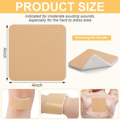 Geiserailie non-bordered foam dressing flexible over joints