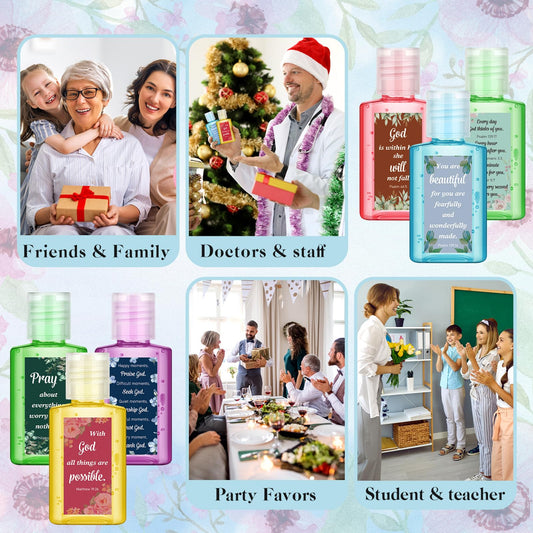 Gejoy 72-pack Bible verse sanitizers bulk for events and party favors