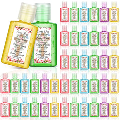 Gejoy Bible Verse hand sanitizer bulk pack with flower pattern, ideal party favors.