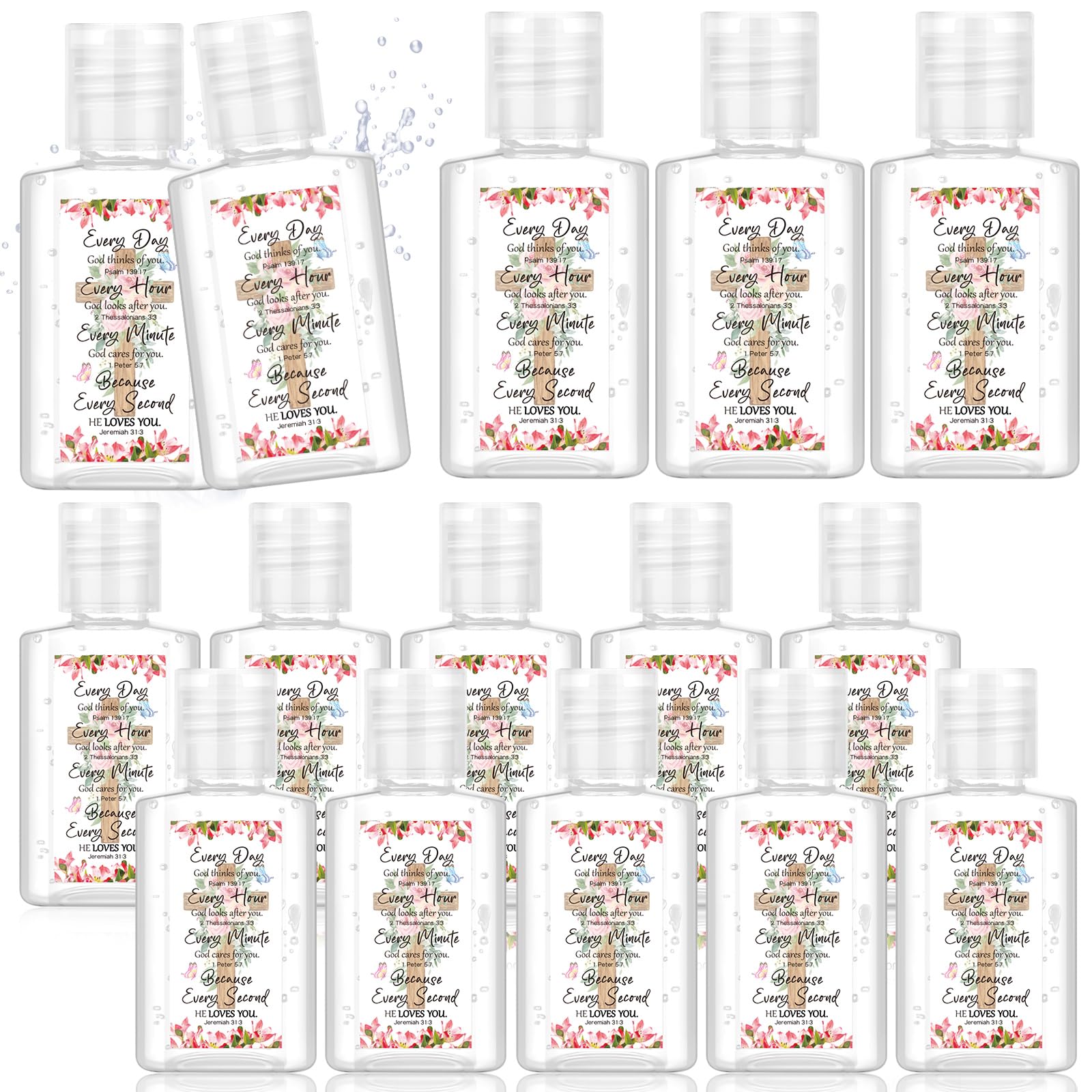 Gejoy Christian hand sanitizer verse gift for guest favors