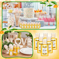 Gejoy orange-pattern sticker design adds festive flair to party favors