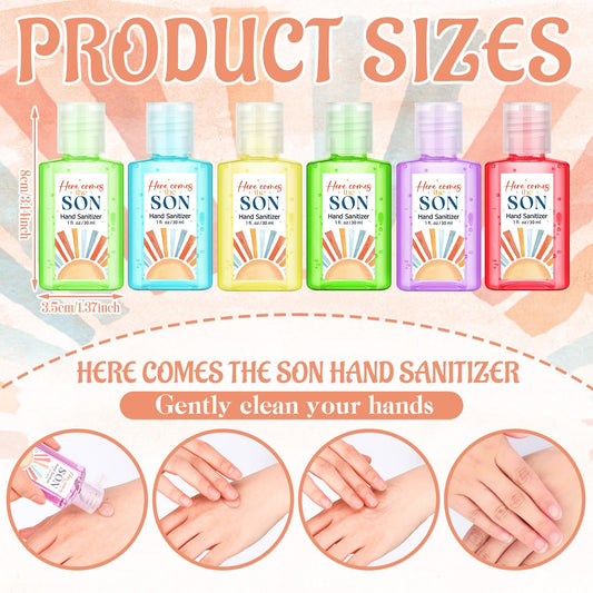Gejoy Rose scented mini sanitizer 1oz bottle, pocket ready for guests.