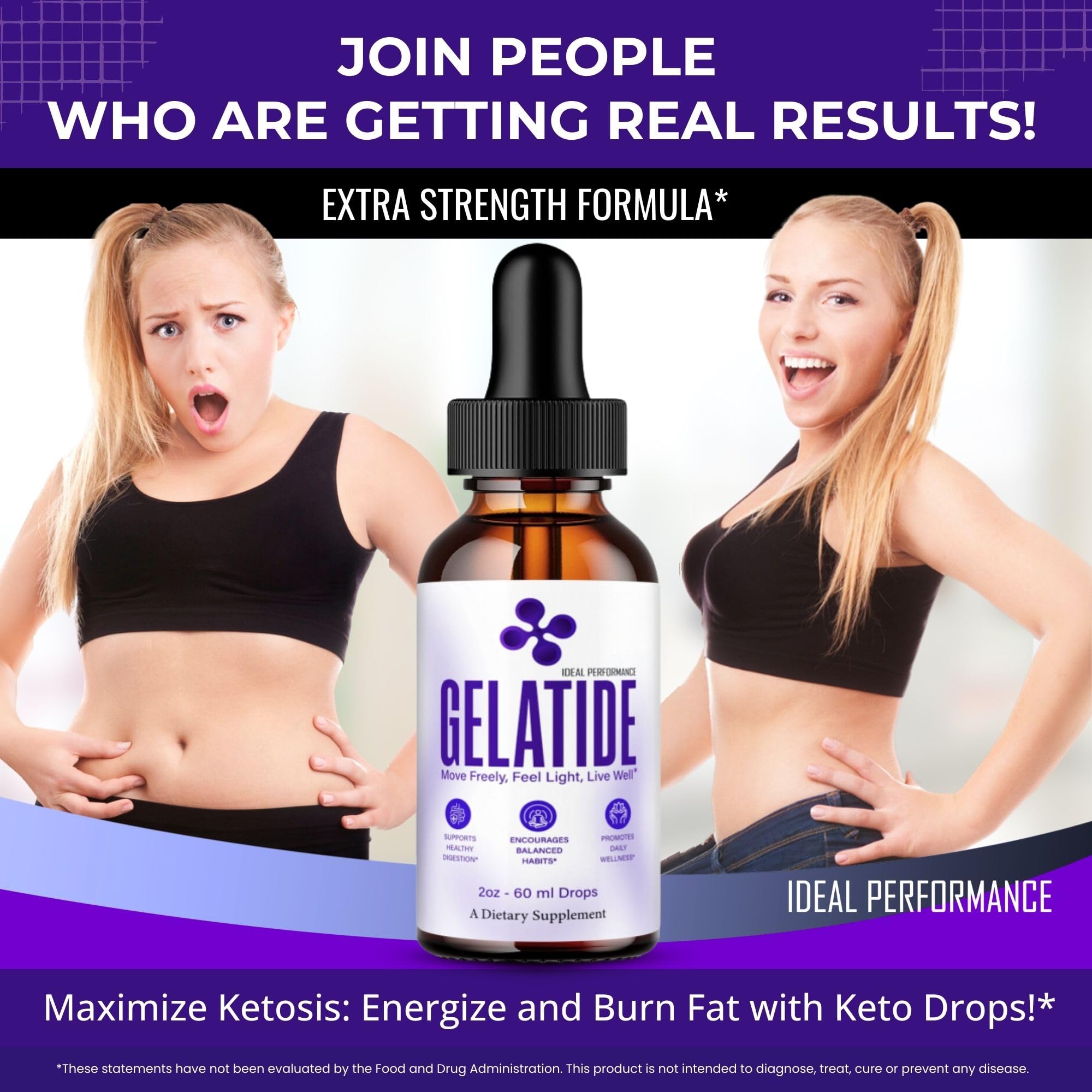 Gelatide Drops-all-natural-ingredients spotlights plant-based formulation for keto-friendly routines.