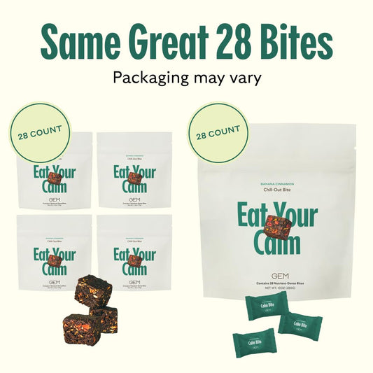 GEM Calm Bite packaging on shelf inviting daily calm
