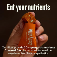 GEM Daily Bite nutrition facts panel close-up reinforces transparent ingredient details.