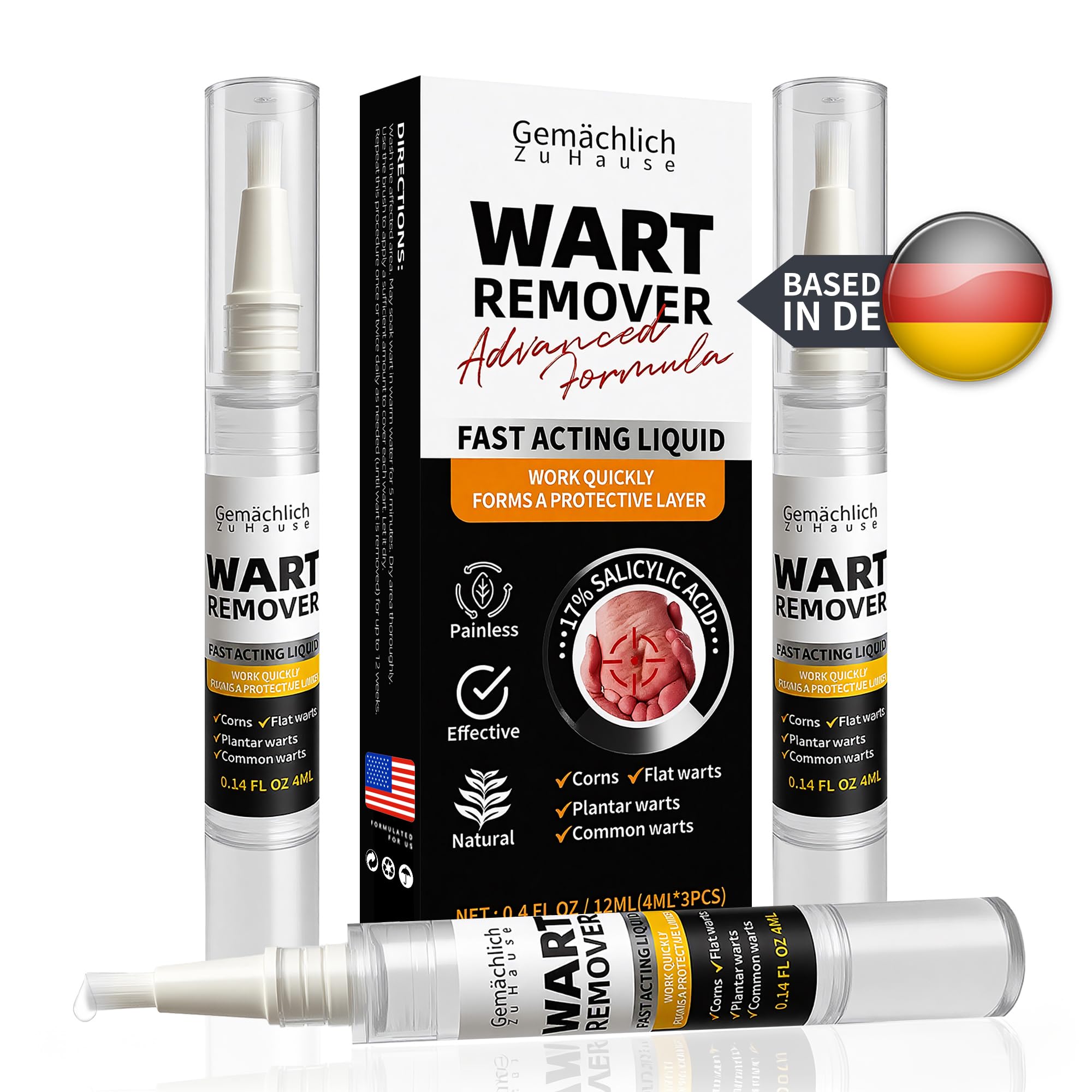 Geme4chlich Zu Hause quick-dry formula lets you continue activities afterward.