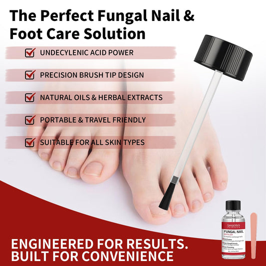 GemächlicH ZuHause toenail fungus application demonstrates at-home routine.