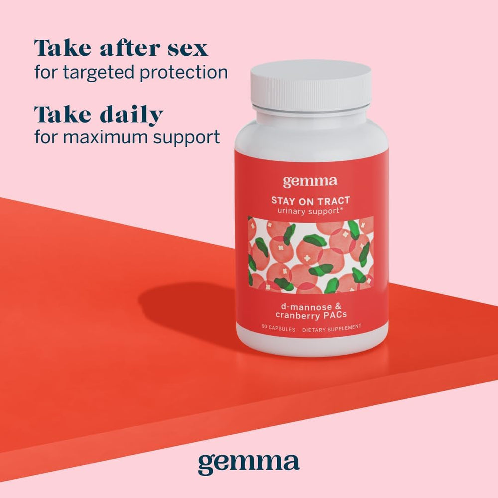 Gemma Stay On Tract boxed bottle ready for on-the-go use.